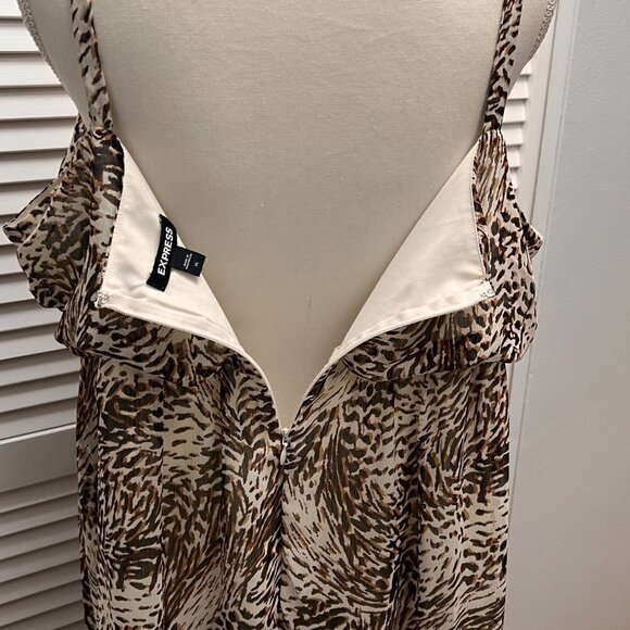 EXPRESS Animal Print Maxi Dress Size XL - Picture 6 of 6